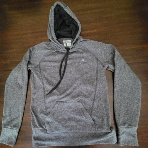 adidas Ultimate Gray Hoodie Climawarm Women's Small - Picture 1 of 10